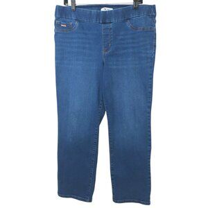 Nine West Heidi Pull On Straight Jeans Womens Size 16 Stretch High Rise Pants